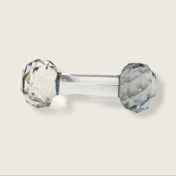 Vintage Crystal Faceted Knife Rest